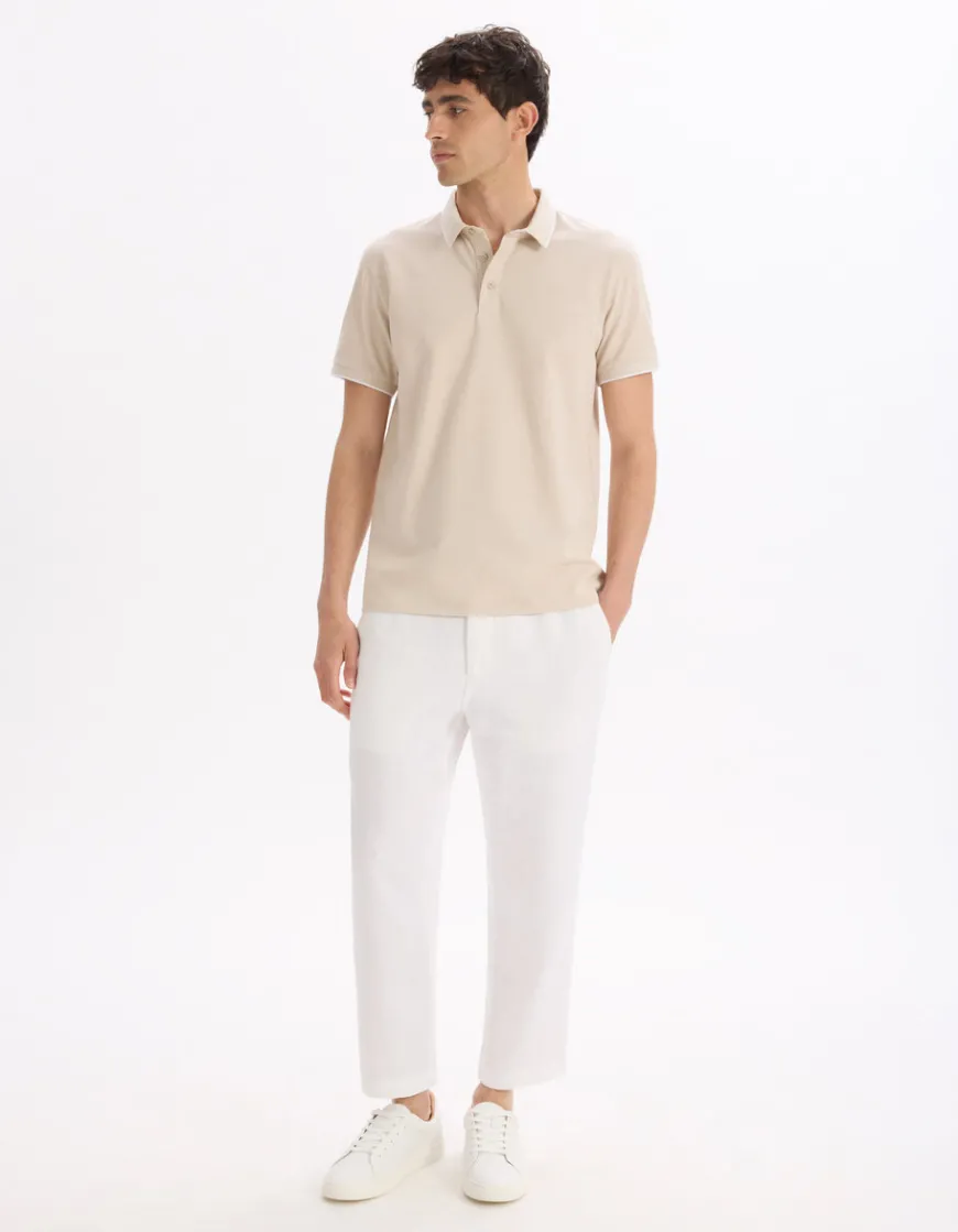 Celio Pantalon straight 100% lin 7/8ème -^Homme Pantalons En Lin|Pantalons