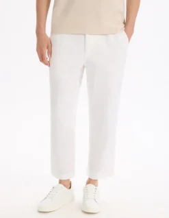 Celio Pantalon straight 100% lin 7/8ème -^Homme Pantalons En Lin|Pantalons