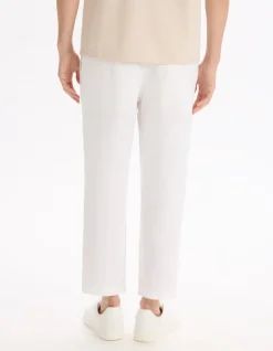 Celio Pantalon straight 100% lin 7/8ème -^Homme Pantalons En Lin|Pantalons