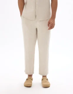 Celio Pantalon straight 100% lin 7/8ème -^Homme Pantalons En Lin|Pantalons
