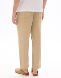Celio Pantalon uni 100% lin -^Homme Pantalons En Lin|Pantalons