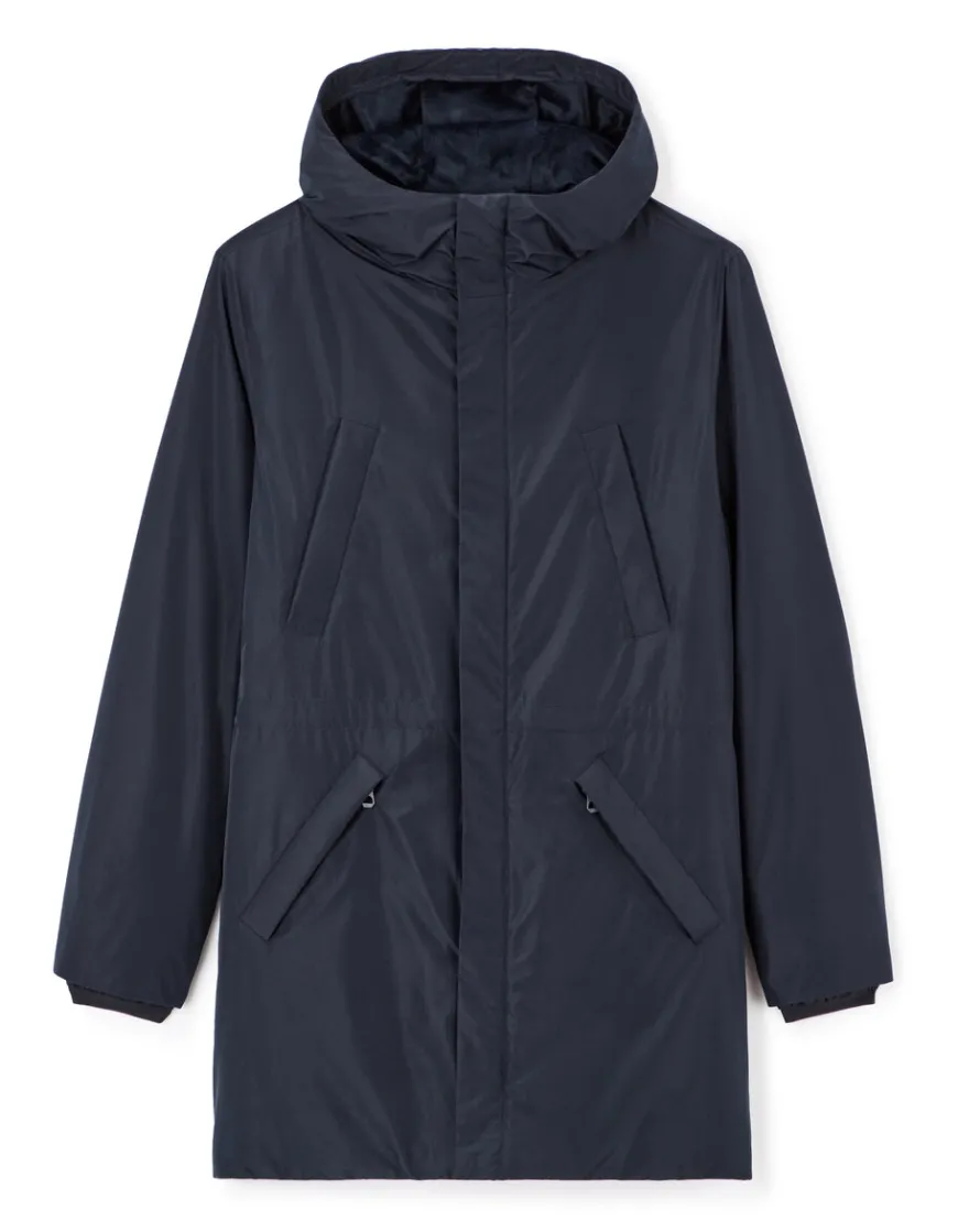 Celio Parka longue à capuche - marine^Homme Manteaux|Parkas
