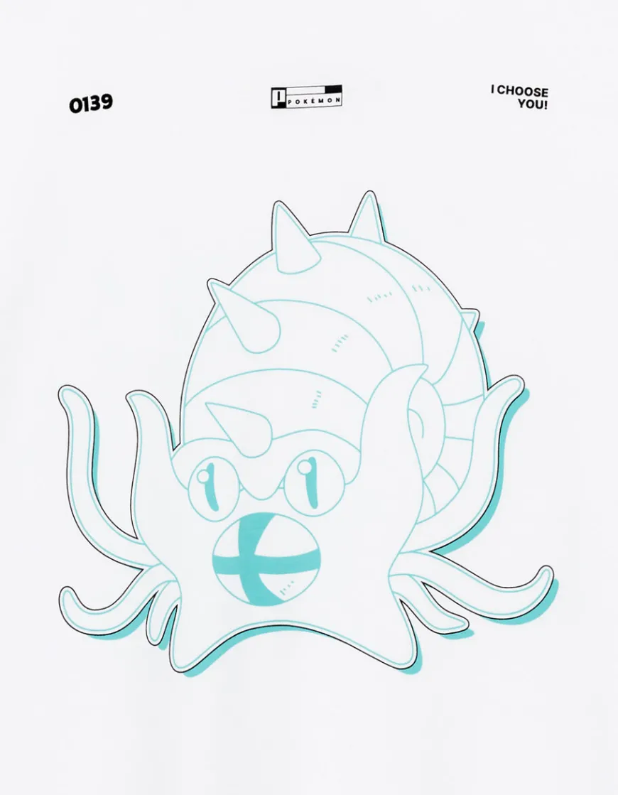 Celio Pokémon - T-shirt Amonistar^Homme Collabs|T-Shirts