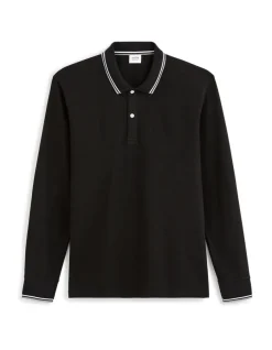 Celio Polo piqué manches longues en coton -^Homme Polos