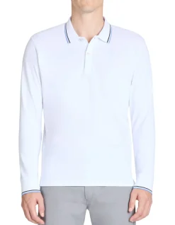 Celio Polo piqué manches longues en coton -^Homme Polos