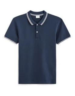 Celio Polo piqué slim en coton stretch - marine^Homme Polos
