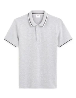 Celio Polo piqué slim en coton stretch - chiné^Homme Polos