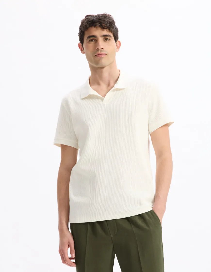 Celio Polo regular 100% coton - beige^Homme Polos