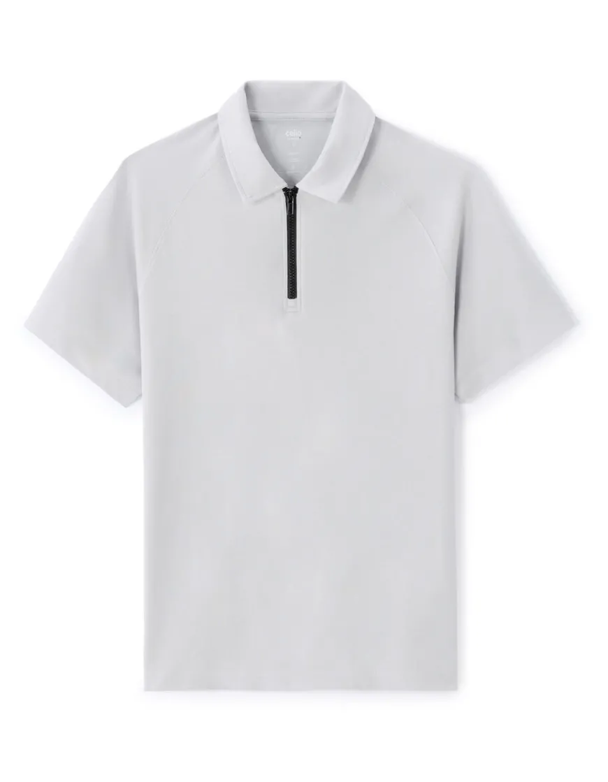 Celio Polo regular Coolmax - gris clair^Homme Polos