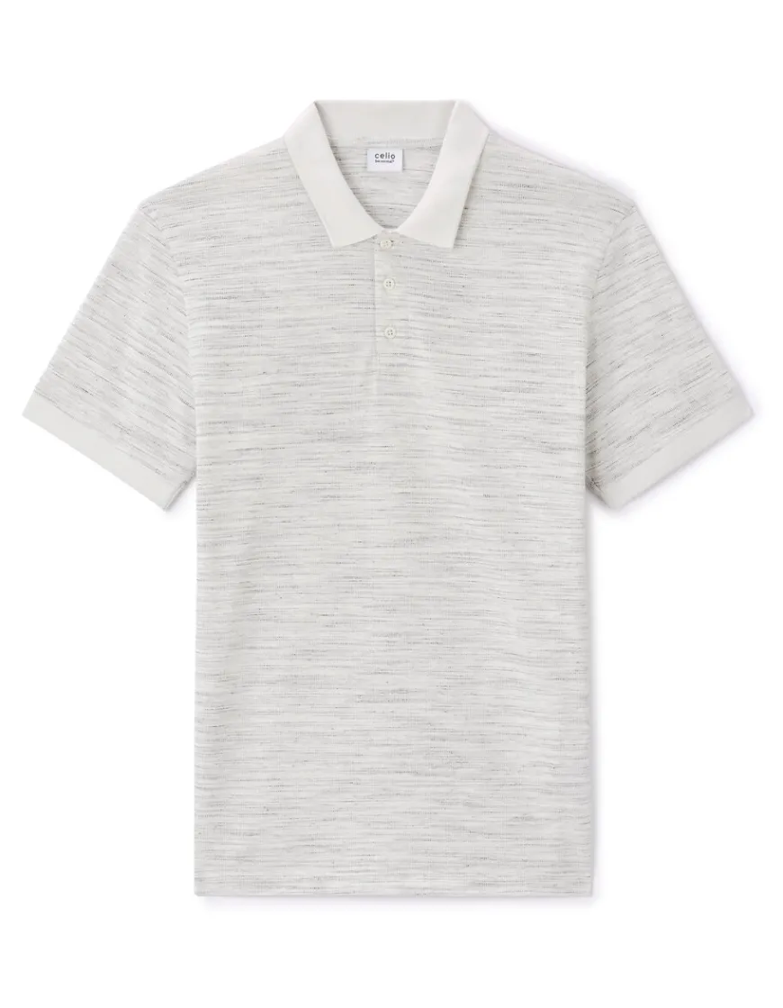Celio Polo regular coton mélangé - beige^Homme Polos