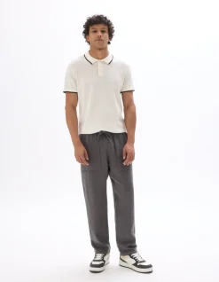 Celio Polo regular en jersey fantaisie - beige^Homme Polos