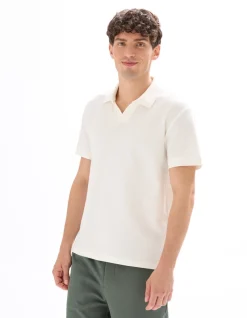 Celio Polo regular en maille gaufré - écru^Homme Polos