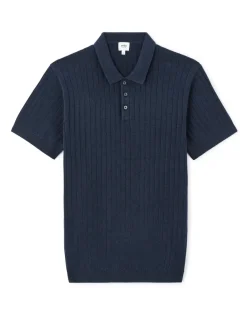 Celio Polo regular en maille texturée coton mélangé - marine^Homme Polos