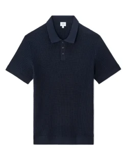 Celio Polo regular maille côtelé - marine^Homme Polos
