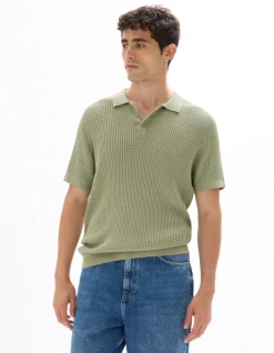 Celio Polo regular maille côtelé -^Homme Polos