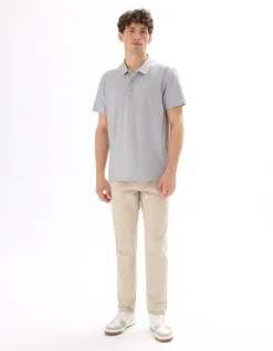 Celio Polo regular matière technique - gris clair^Homme Polos