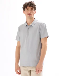 Celio Polo regular matière technique - gris clair^Homme Polos