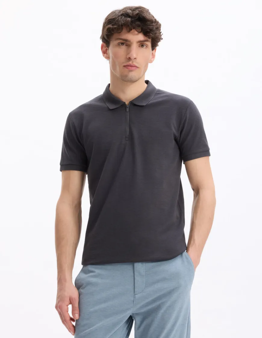 Celio Polo slim coton mélangé -^Homme Polos
