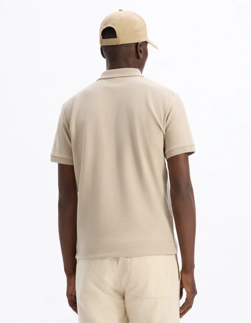 Celio Polo slim coton mélangé - beige^Homme Polos