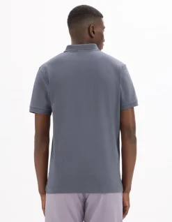 Celio Polo slim coton mélangé - bleu^Homme Polos