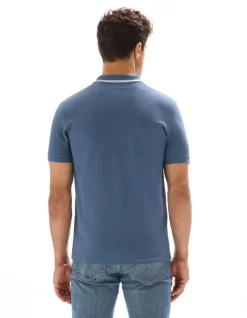 Celio Polo slim coton stretch - bleu foncé^Homme Polos