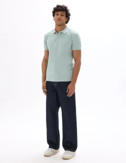 Celio Polo slim coton stretch - turquoise^Homme Polos