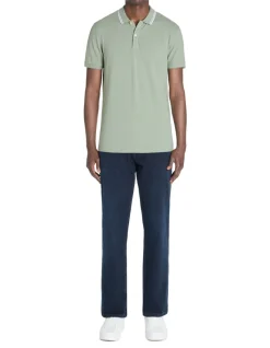 Celio Polo slim coton stretch - gris vert^Homme Polos