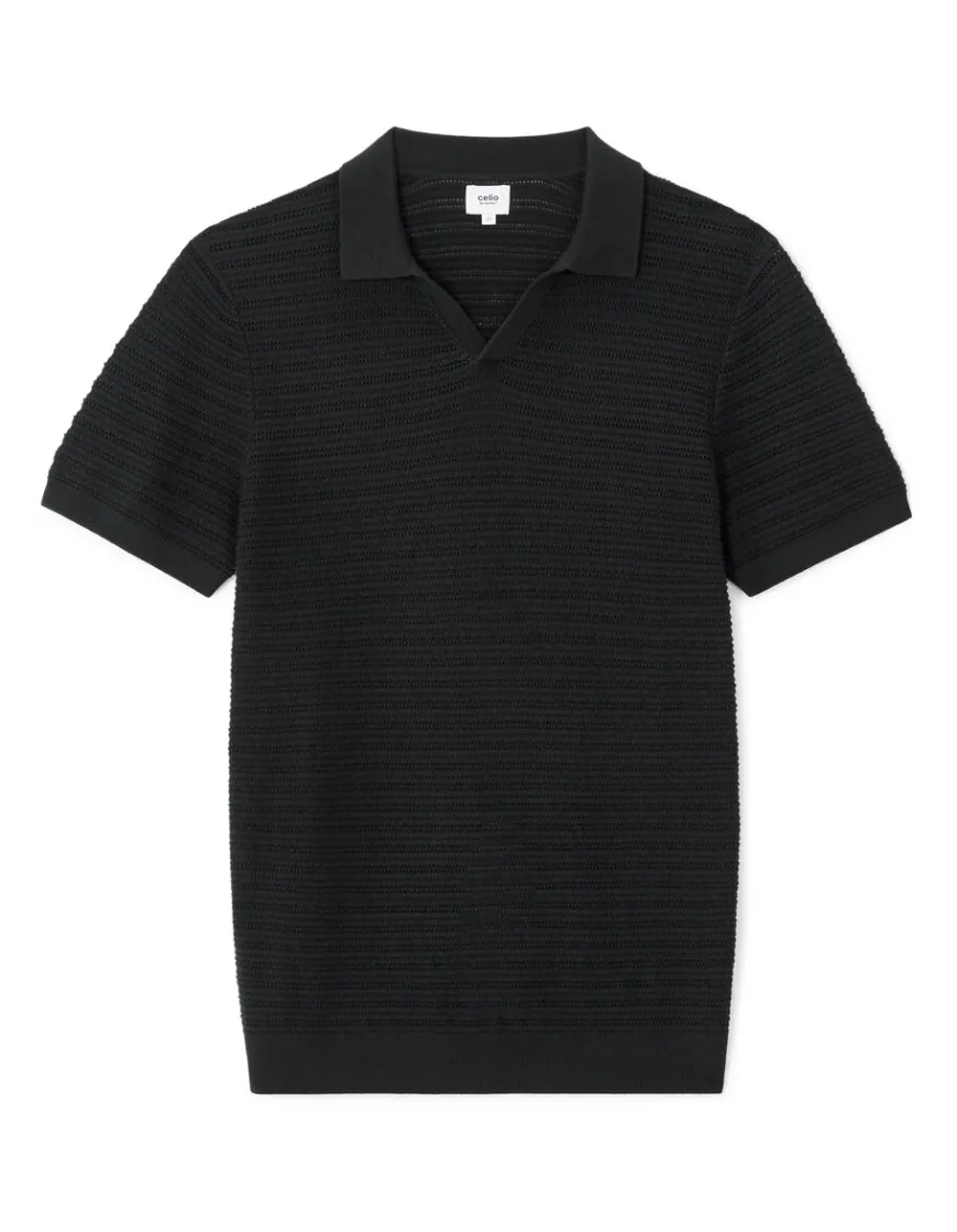 Celio Polo slim en maille texturée coton mélangé -^Homme Polos