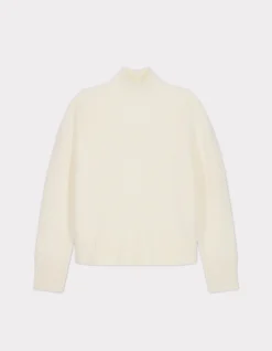 Celio Pull à col montant côtelé - écru^Femme Pulls