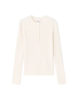 Celio Pull à col rond boutonné - écru^Femme Pulls