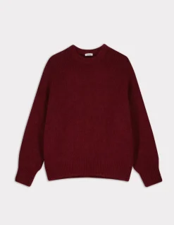 Celio Pull à col rond en maille soufflée - bordeaux^Femme Pulls|Les Ensembles