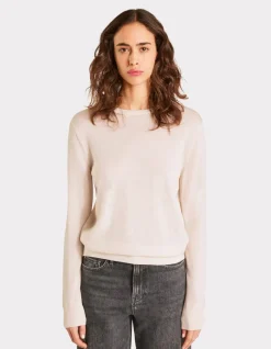 Celio Pull 100% laine mérinos à col rond - écru^Femme Pulls