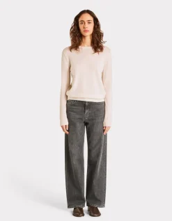 Celio Pull 100% laine mérinos à col rond - écru^Femme Pulls