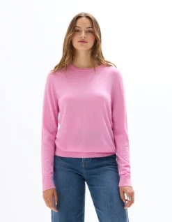 Celio Pull 100% laine mérinos à col rond - rose^Femme Les Essentiels Aux Meilleurs Prix|Pulls