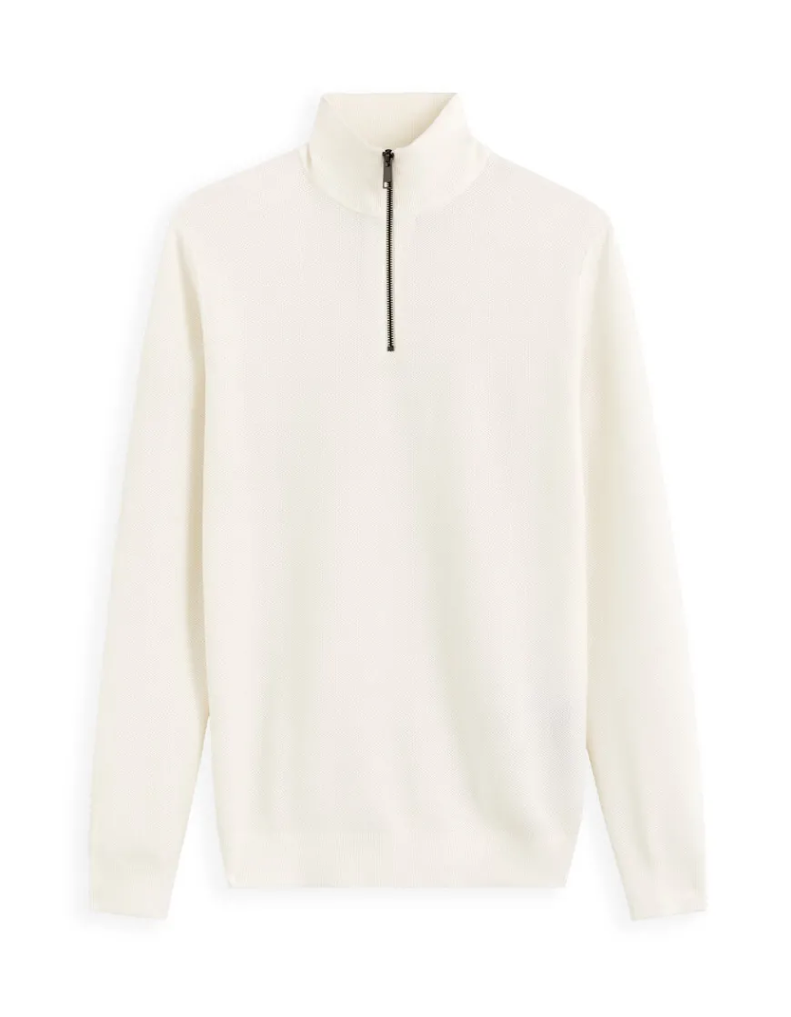 Celio Pull col camionneur 100% coton - écru^Homme Pulls
