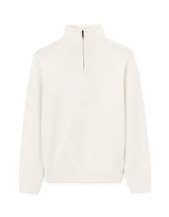 Celio Pull col camionneur regular coton mélangé - écru^Homme Pulls