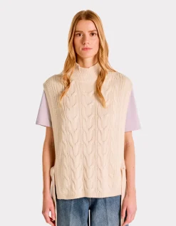 Celio Pull col montant sans manche à nouer - écru^Femme Pulls