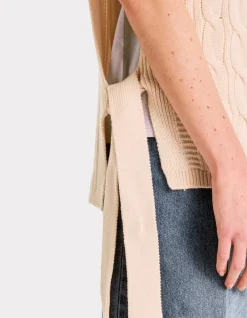 Celio Pull col montant sans manche à nouer - écru^Femme Pulls