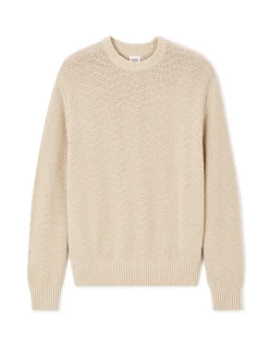 Celio Pull col rond 100% coton - ecru^Homme Pulls