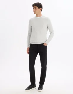 Celio Pull col rond 100% coton - gris chiné^Homme Pulls