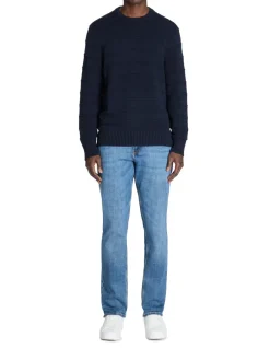 Celio Pull col rond 100% coton - marine^Homme Pulls
