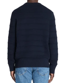 Celio Pull col rond 100% coton - marine^Homme Pulls