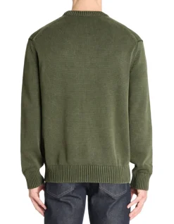 Celio Pull col rond 100% coton - vert^Homme Pulls