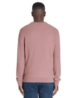 Celio Pull col rond 100% coton - vieux rose^Homme Pulls