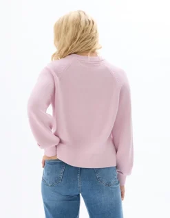 Celio Pull col rond avec boutons décoratifs - rose^Femme Pulls
