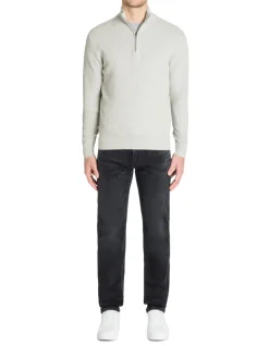 Celio Pull col roulé regular 100% coton - gris chiné^Homme Pulls