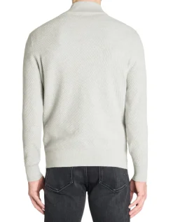 Celio Pull col roulé regular 100% coton - gris chiné^Homme Pulls
