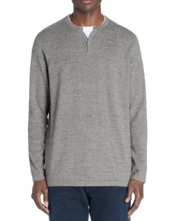 Celio Pull col tunisien coton mélangé - gris chiné^Homme Pulls