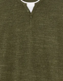 Celio Pull col tunisien coton mélangé - kaki^Homme Pulls