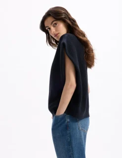 Celio Pull col V coton polyester -^Femme Pulls
